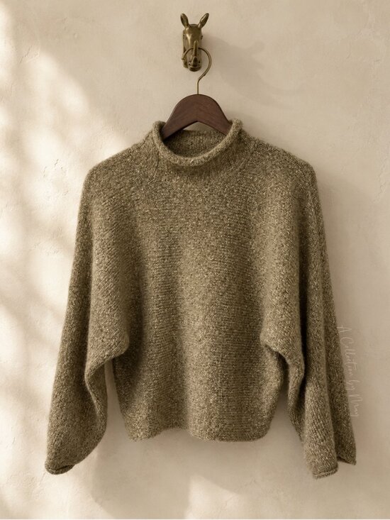 William Rast Sweaters - William Rast Marled Dolman Sleeve Mock Neck Wool Blend Cozy Sweater XS